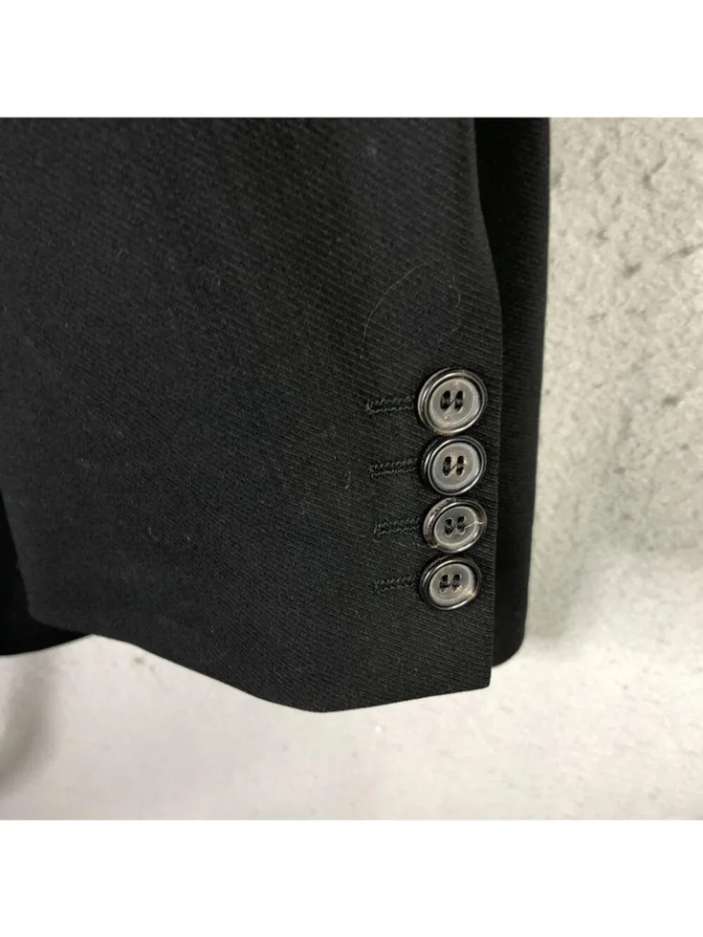 Hugo Boss Blazer Mens 44R Black Virgin Wool Suit Jacket 3 Button USA Business